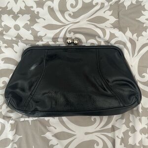 Black Clutch with silver snap